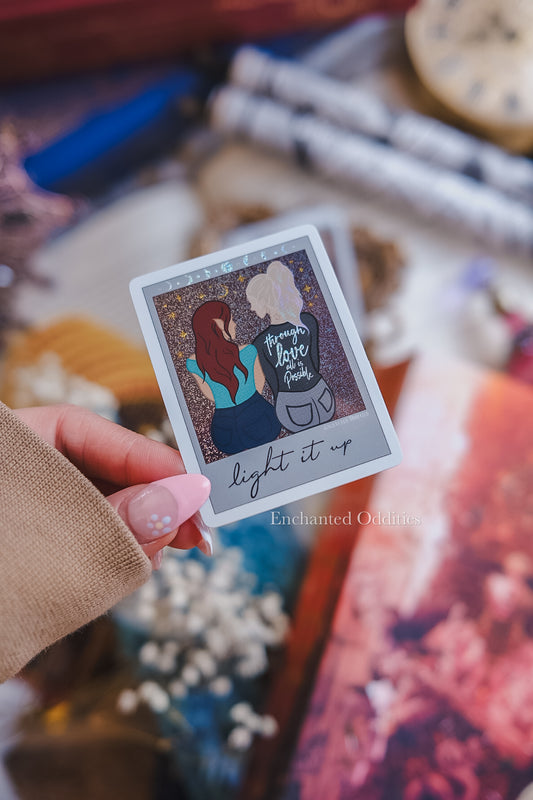 Through Love Polaroid Sticker