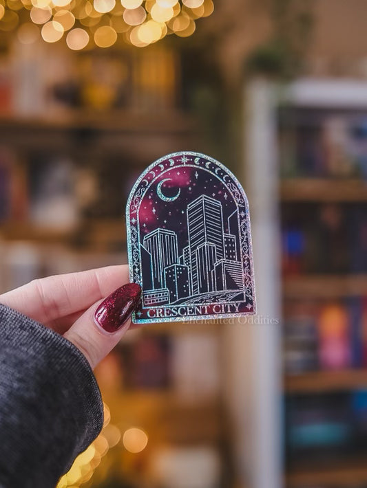 Crescent City Glitter sticker