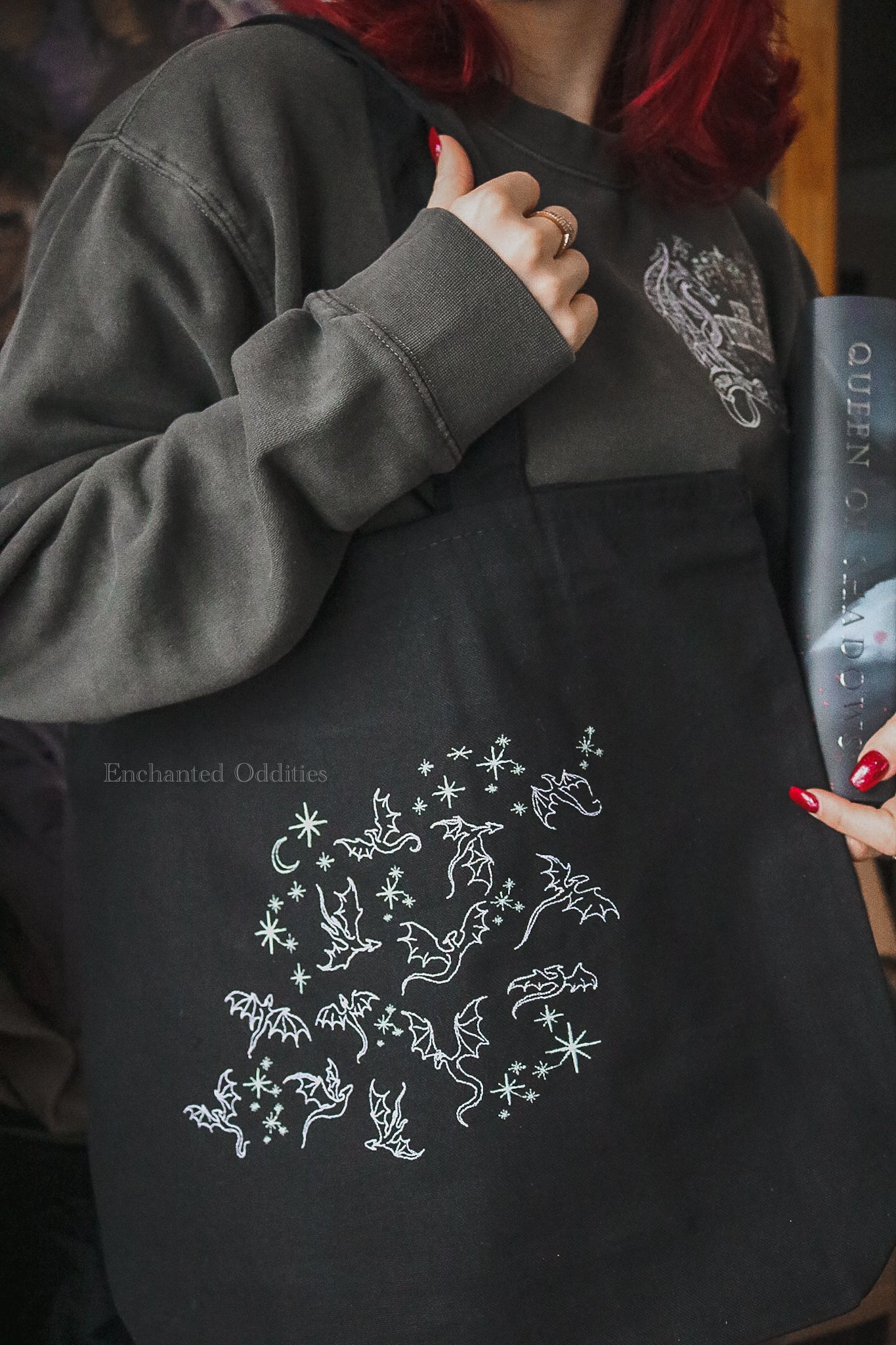 Wyvern Embroidered Tote Bag