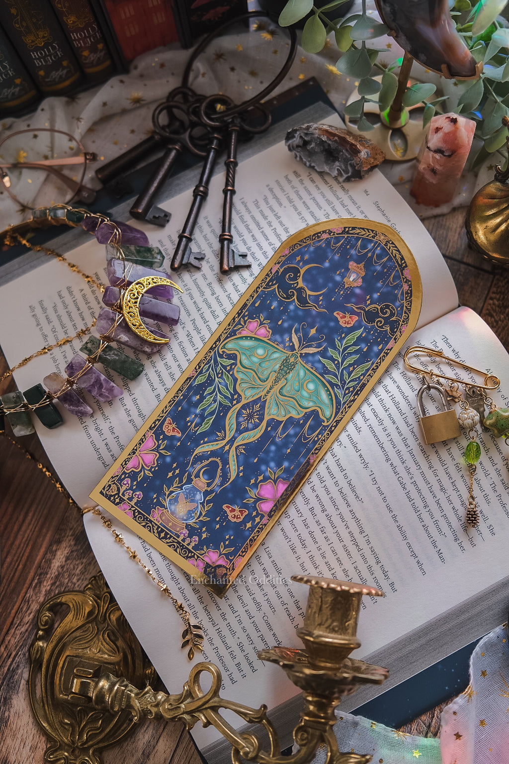 Enchanted Moth Bookmark