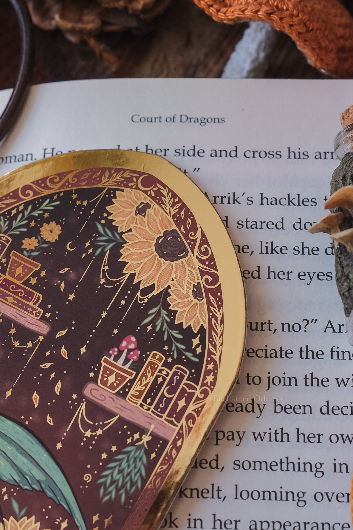 Sleepy Harvest Dragon Bookmark