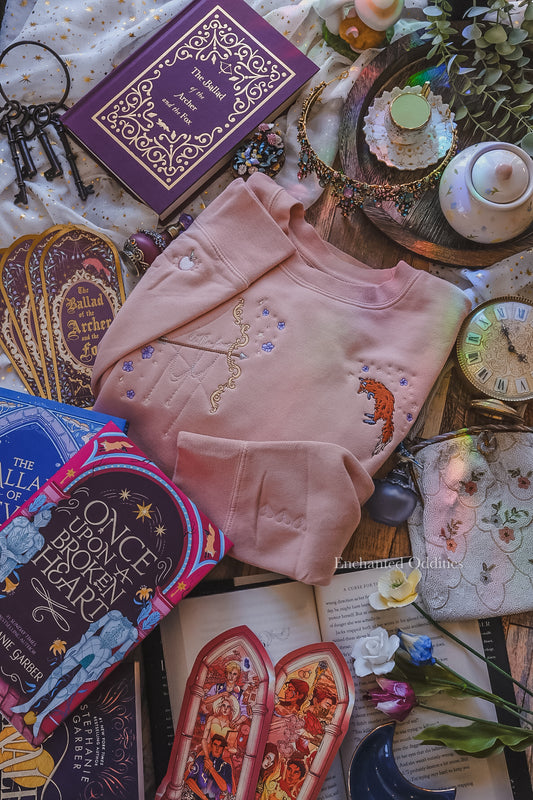 Archer & the Fox crewneck in PINK (WITH BACK EMBROIDERY)