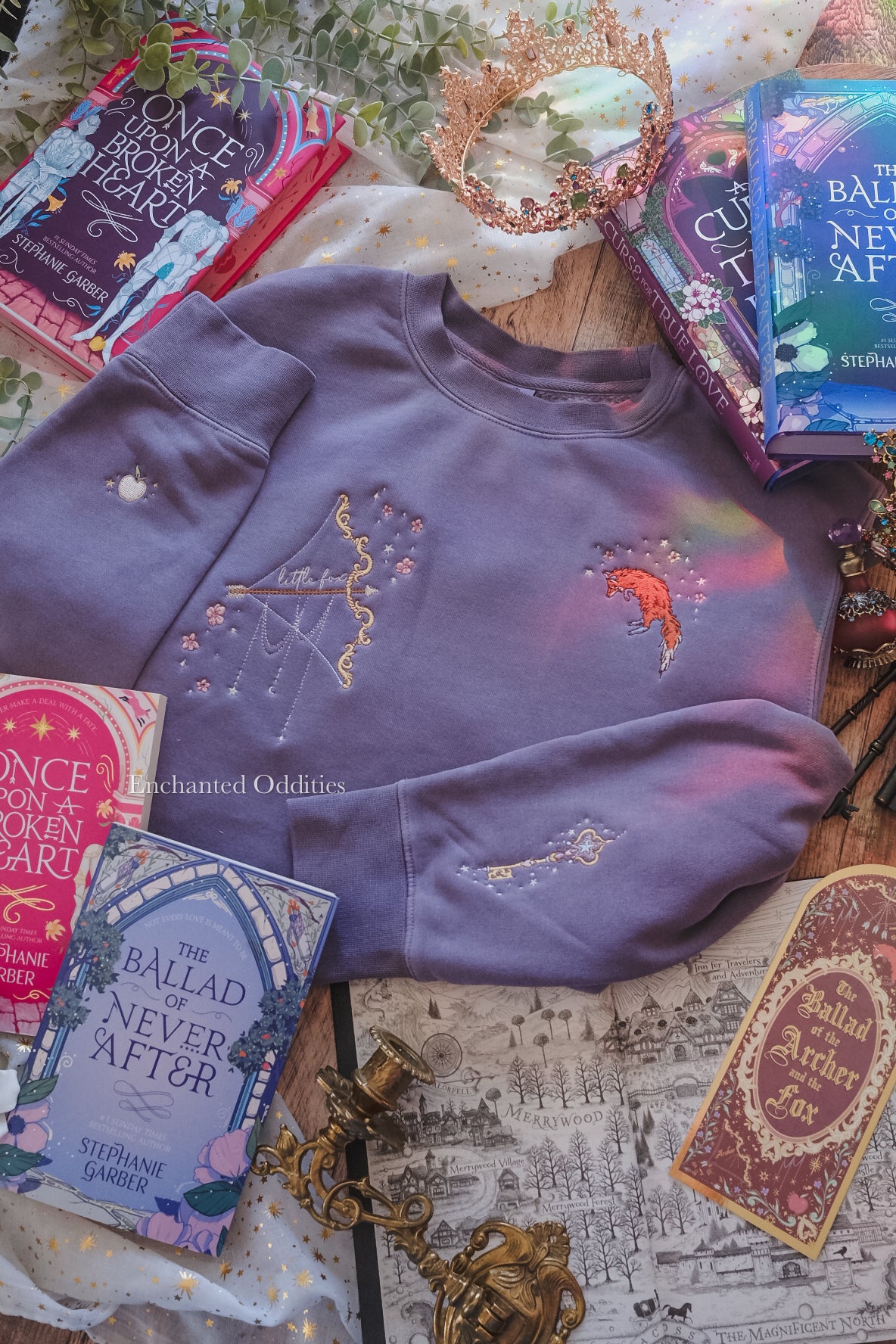 *IMPERFECT* Archer & the Fox crewneck in Purple (with back embroidery)