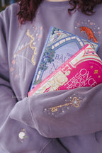 Archer & the Fox crewneck in PURPLE (WITH BACK EMBROIDERY)