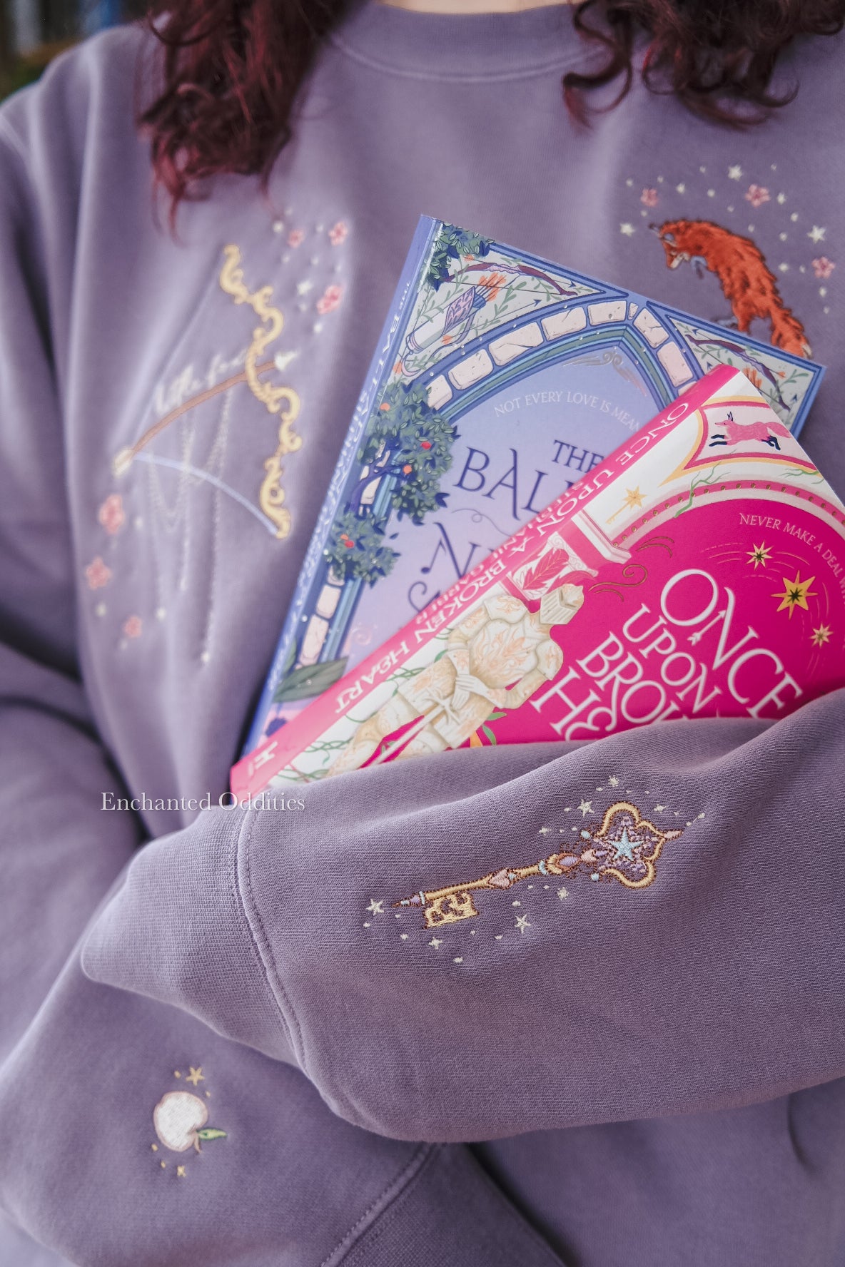 Archer & the Fox crewneck in PURPLE (WITH BACK EMBROIDERY)