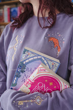 Archer & the Fox crewneck in PURPLE