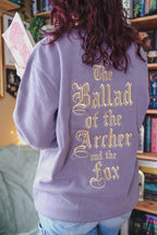 Archer & the Fox crewneck in PURPLE (WITH BACK EMBROIDERY)