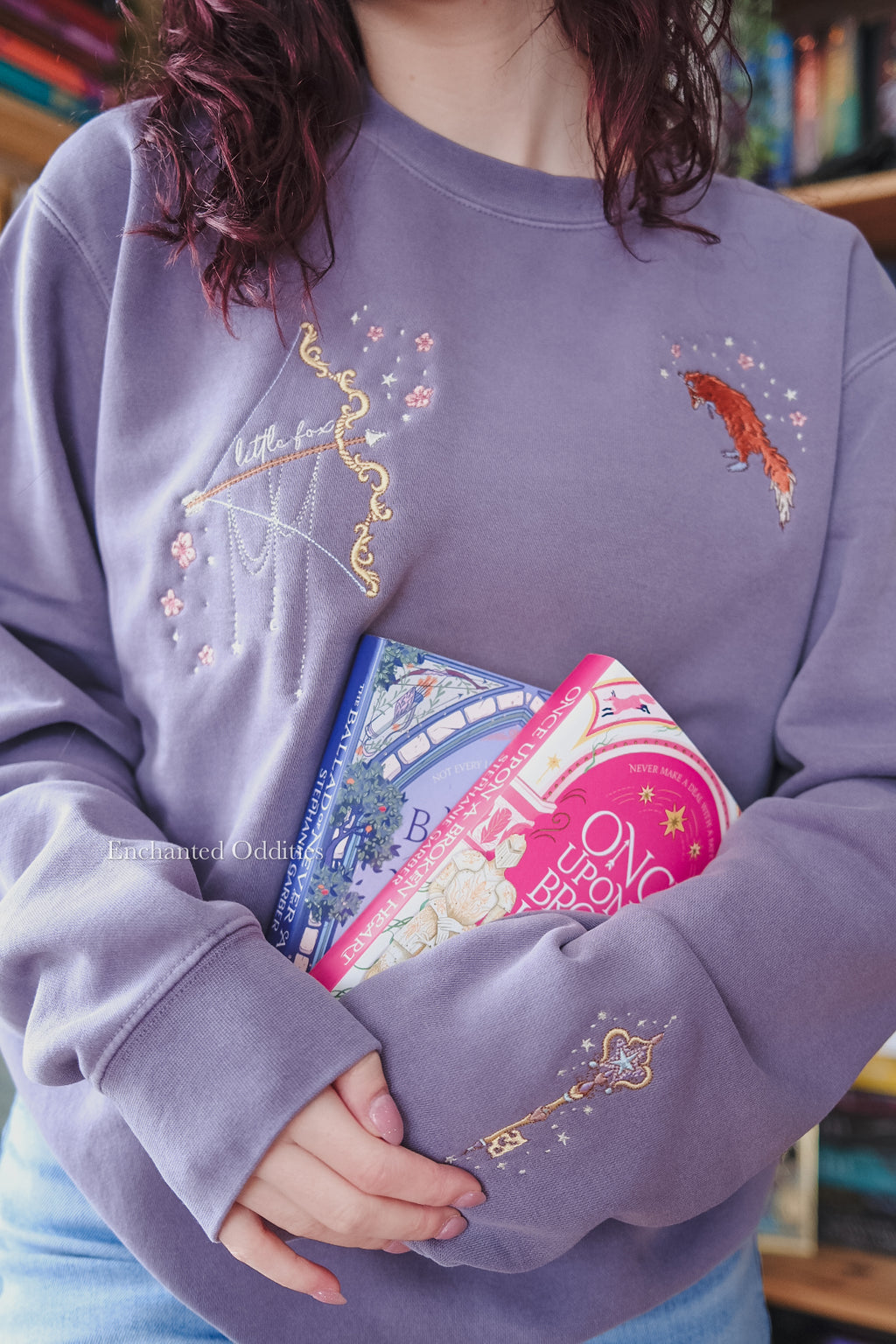 Archer & the Fox crewneck in PURPLE (WITH BACK EMBROIDERY)
