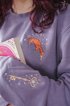 Archer & the Fox crewneck in PURPLE (WITH BACK EMBROIDERY)