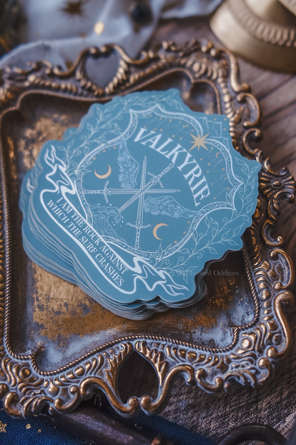 Valkyrie Crest holographic sticker