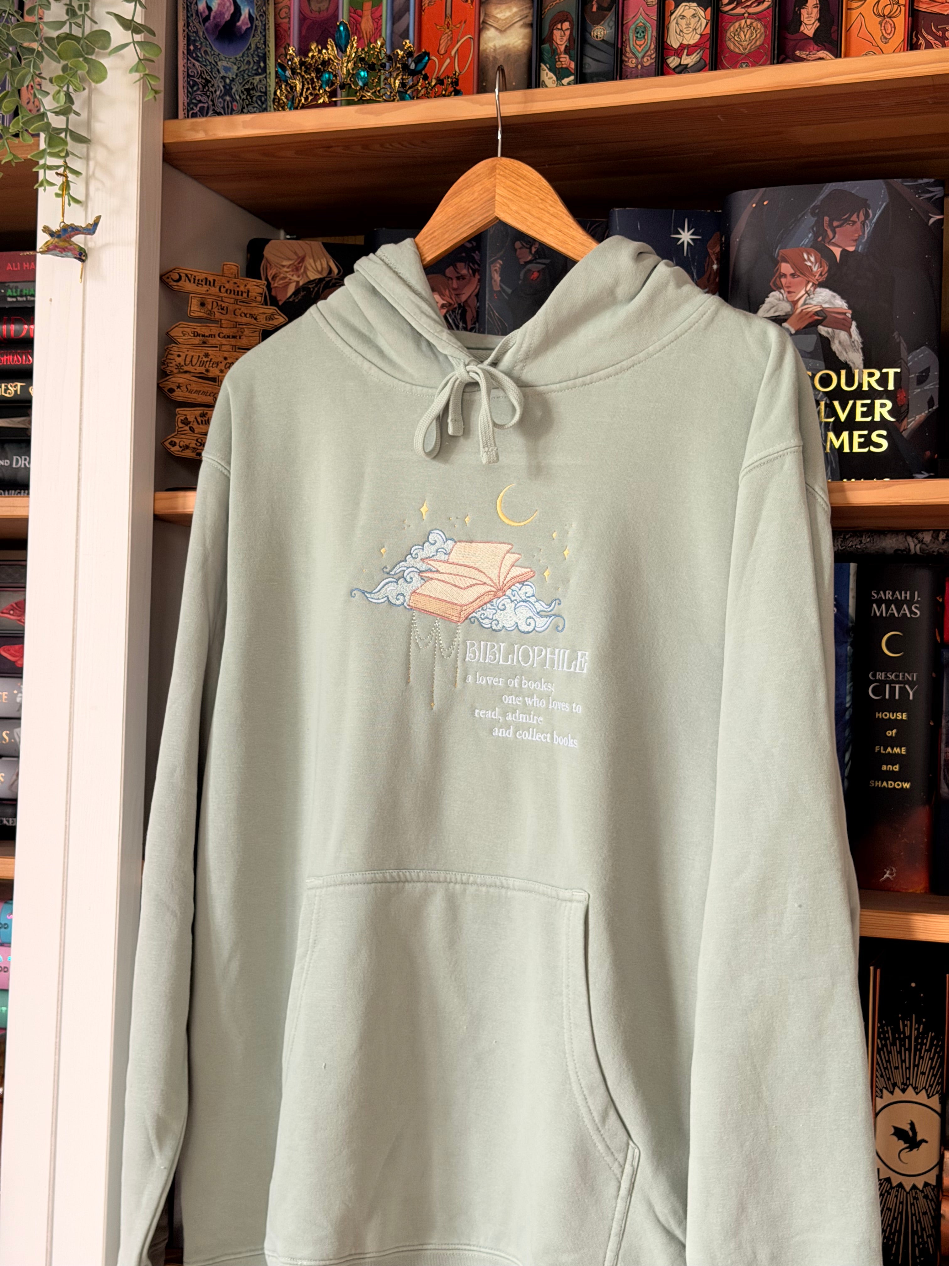 Bibliophile hoodie in Sage