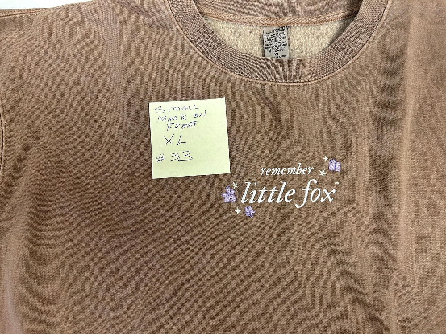 *IMPERFECT* Little Fox Brown Crewneck