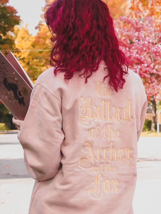 Archer & the Fox crewneck in PINK (WITH BACK EMBROIDERY)