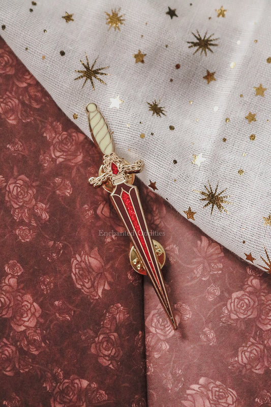 Bloodstone Dagger Enamel Pin